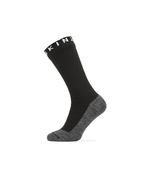 Warmwetter Soft-Touch Mittelsocke Schwarz/Grau Melange/Weiß – Sealskinz