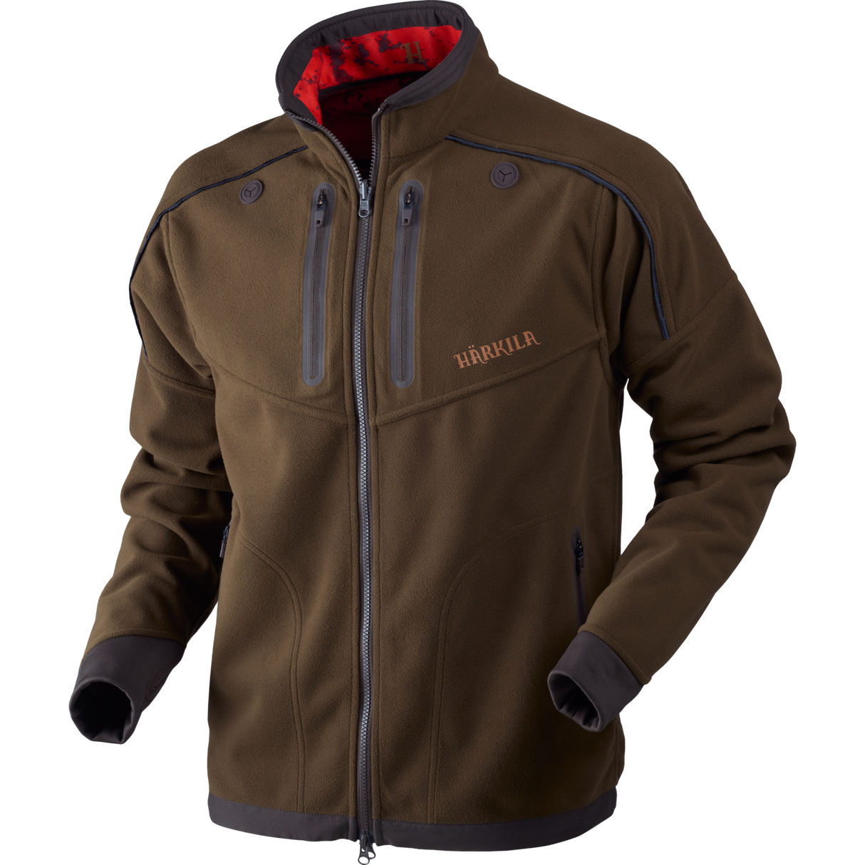 Lynx Wendbare Fleecejacke Willow green/AXIS MSP®Red Blaze - Härkila