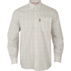 Allerston Langarmhemd - Bloodstone red/Weiß - Härkila
