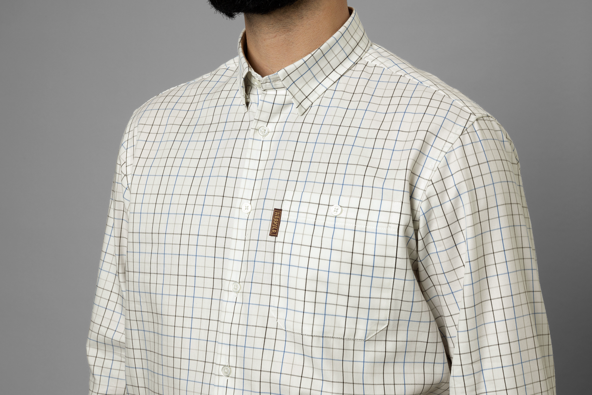 Allerston L/S Hemd - Strong blue/Weiß - Härkila