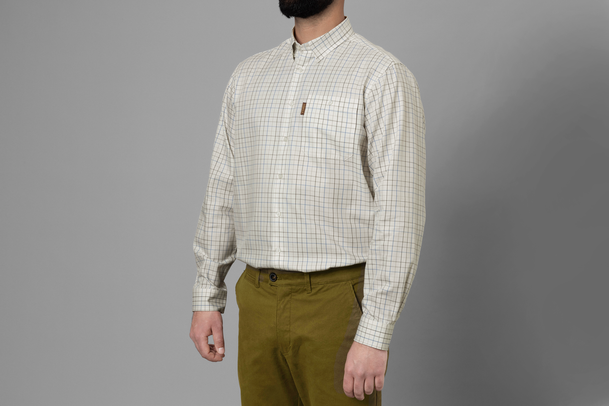 Allerston L/S Hemd - Strong blue/Weiß - Härkila