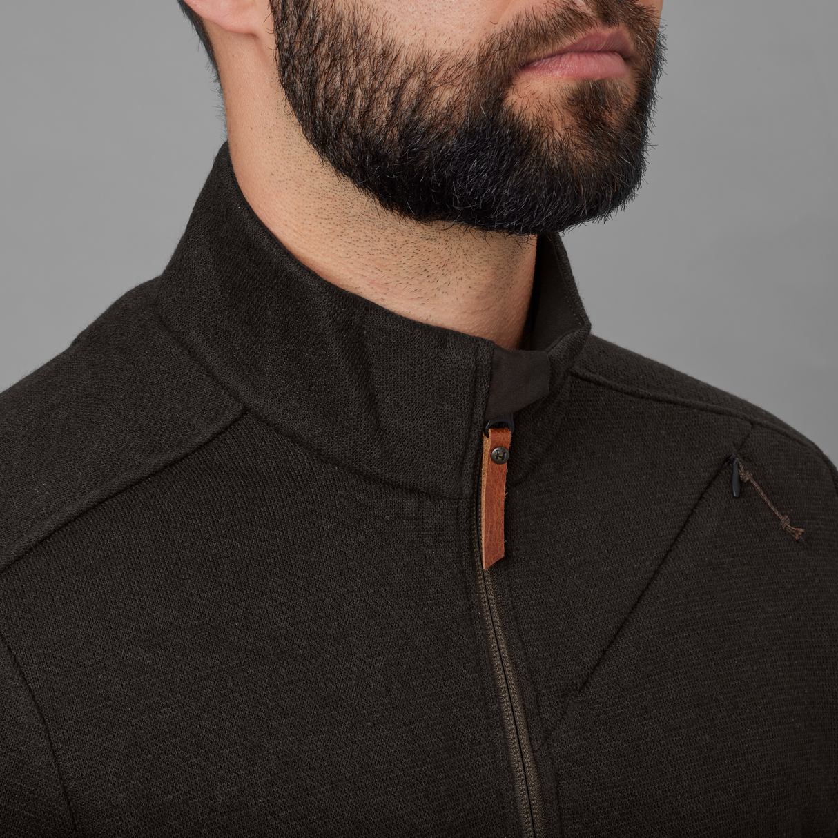 Metso Pullover mit halbem Reißverschluss Shadow brown - Härkila