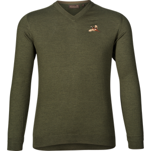 Woodcock V-Ausschnitt-Pullover Classic Green - Seeland