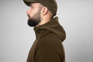 Cross Kapuzenpullover mit Reißverschluss Dark Olive - Seeland