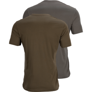 Grafisches T-Shirt 2er-Pack - Willow green/Grau - Härkila