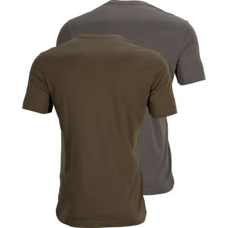 Grafisches T-Shirt 2er-Pack - Willow green/Grau - Härkila