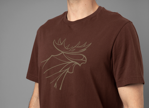 grafisches T-Shirt 2er-Pack - Willow green/Burgundy - Härkila