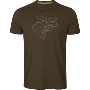 grafisches T-Shirt 2er-Pack - Willow green/Burgundy - Härkila