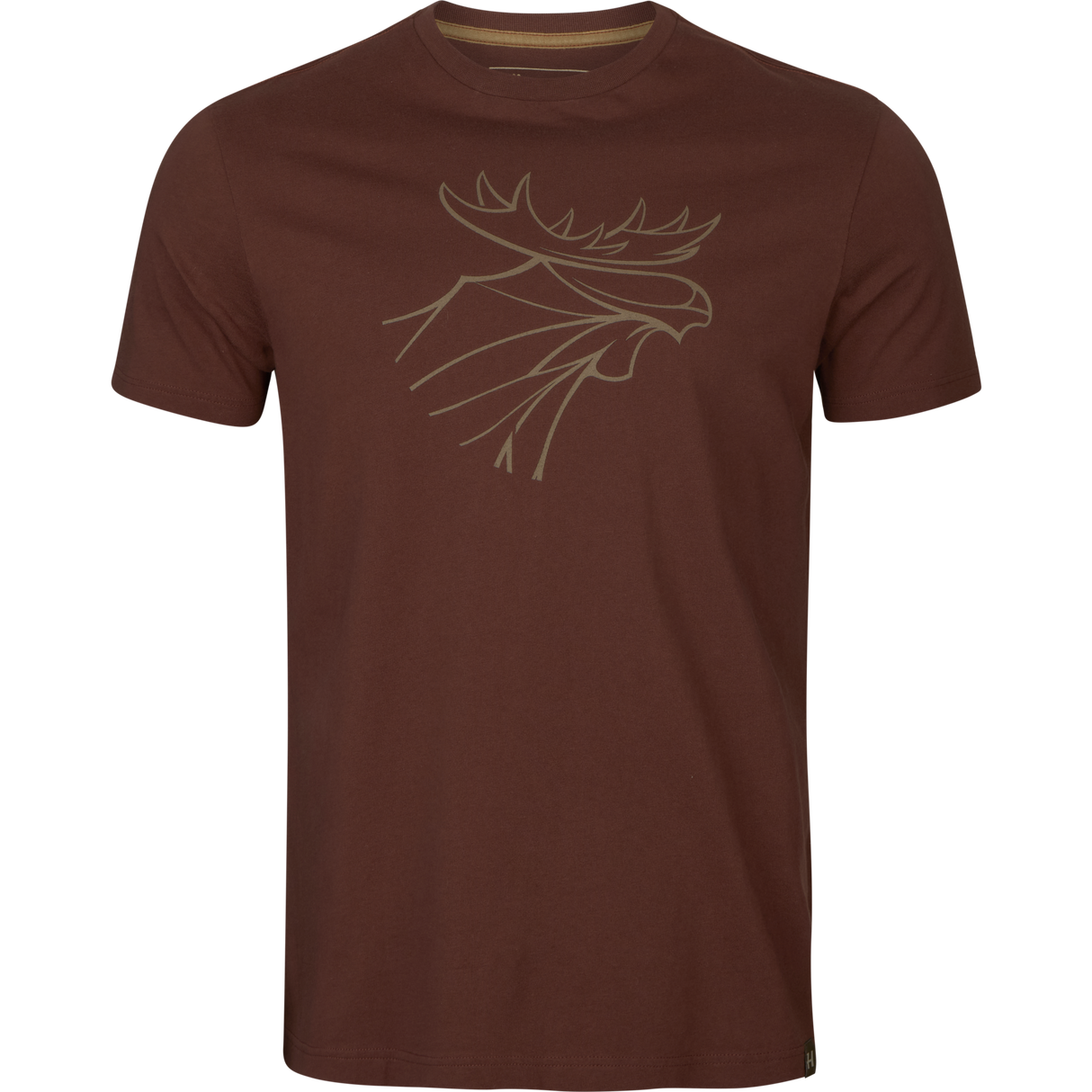 grafisches T-Shirt 2er-Pack - Willow green/Burgundy - Härkila