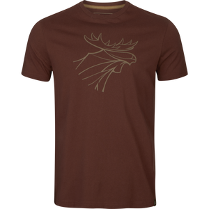 grafisches T-Shirt 2er-Pack - Willow green/Burgundy - Härkila