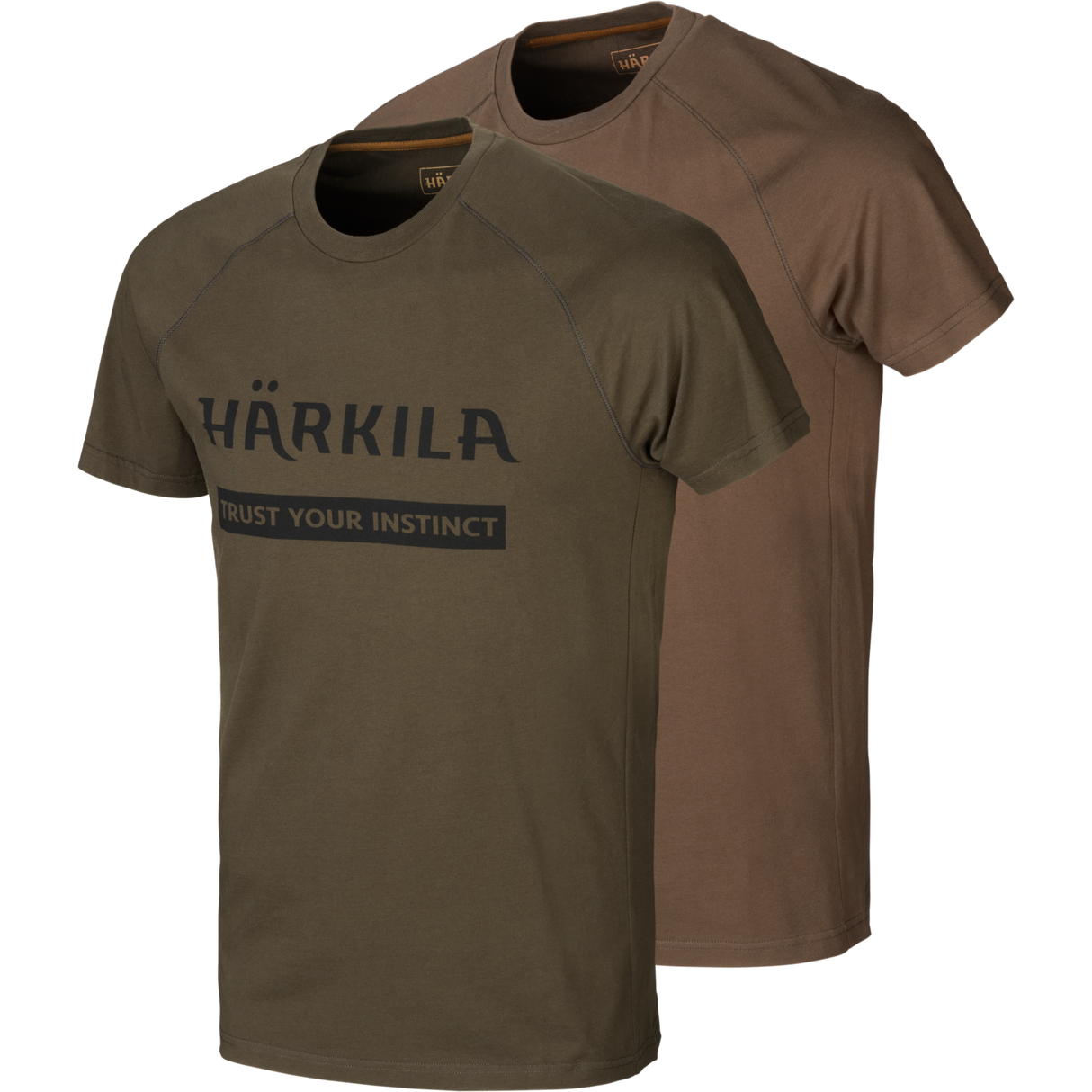 Logo T-Shirt 2er-Pack Willow green/Slate brown - Härkila