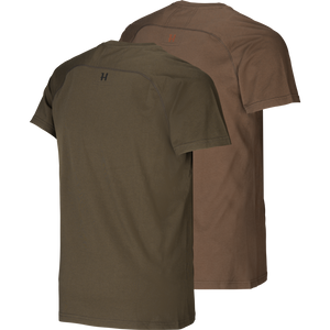 Logo T-Shirt 2er-Pack Willow green/Slate brown - Härkila