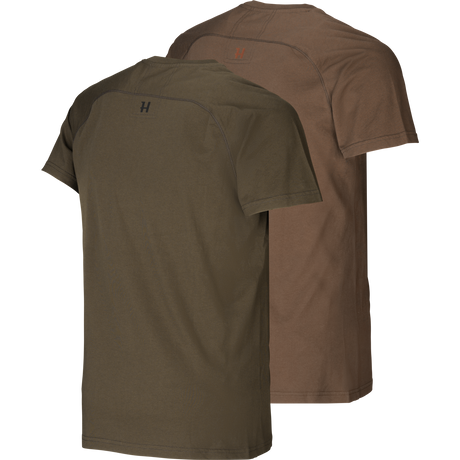 Logo T-Shirt 2er-Pack Willow green/Slate brown - Härkila