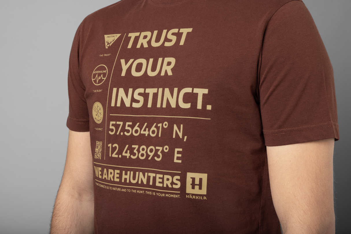 Instinct S/S T-Shirt - Burgundy - Härkila