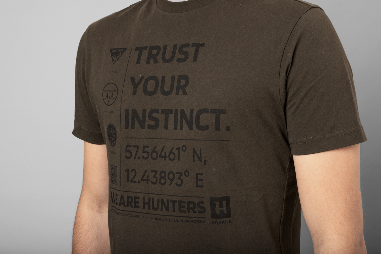 Instinct S/S T-Shirt Shadow brown - Härkila