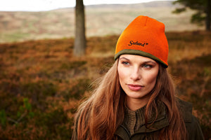 Ian Reversible - czapka Hi-vis orange/Pine green - Seeland