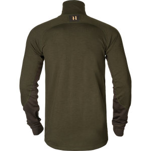 Base Warm Zip-Neck Unterhemd Willow green/Shadow brown - Härkila