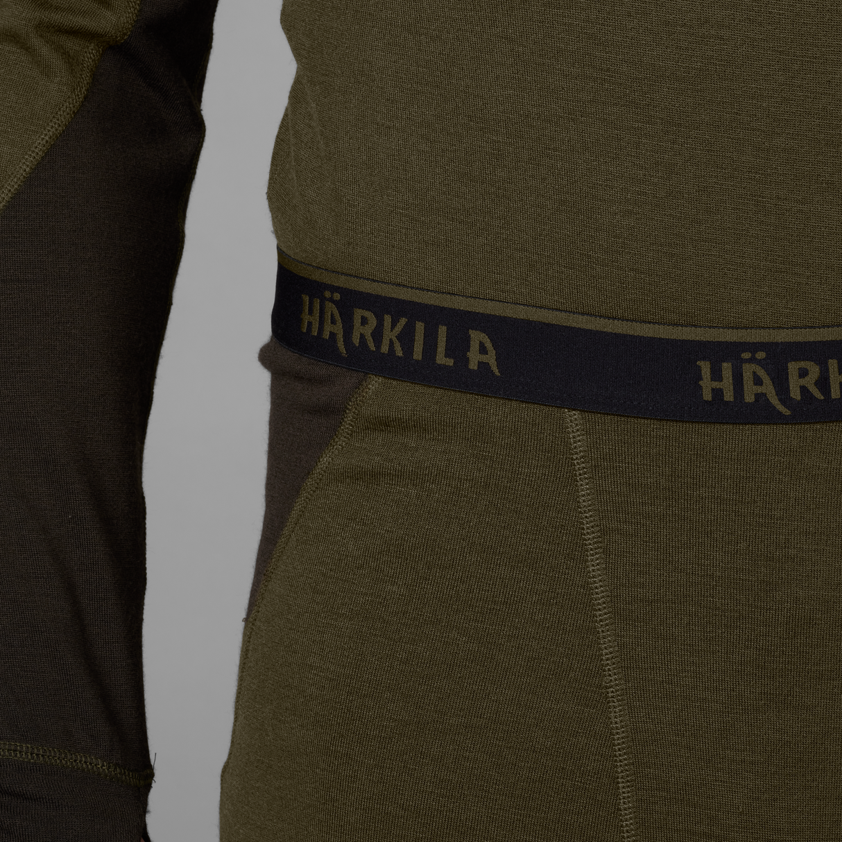 Base Warm lange Unterhosen Willow green/Shadow brown - Härkila