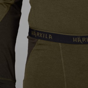 Base Warm lange Unterhosen Willow green/Shadow brown - Härkila
