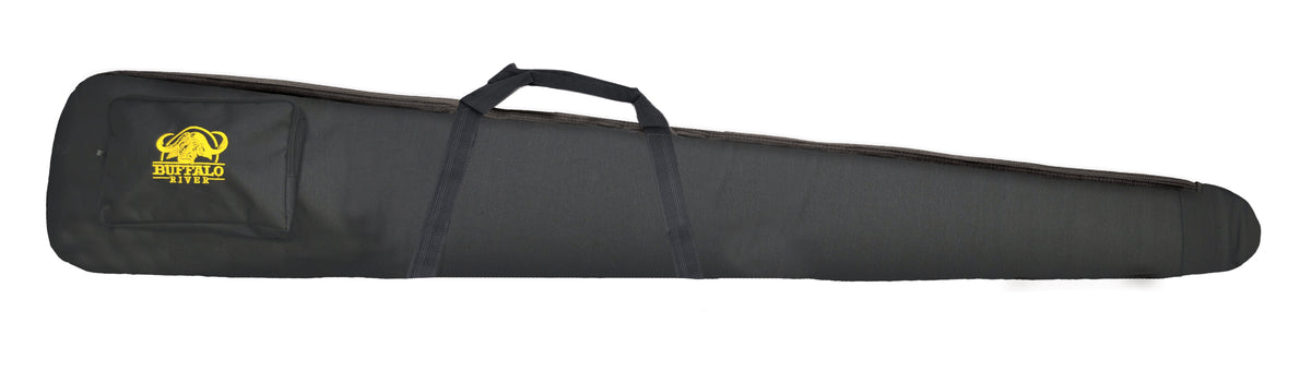 Buffalo River pokrowiec na strzelbę - czarny 130 cm z kieszenią i pasem