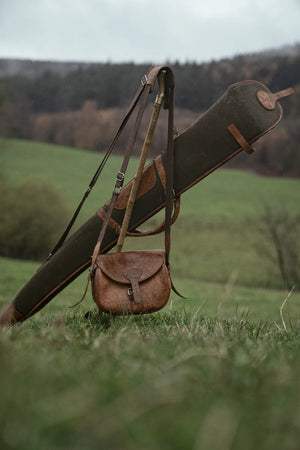 Retrieve pokrowiec na broń - canvas/skóra Warm olive - Härkila