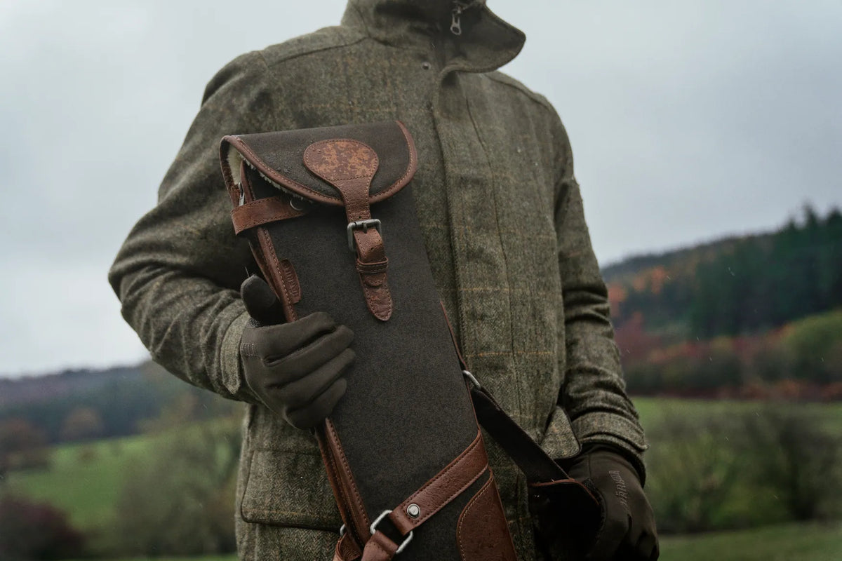 Retrieve pokrowiec na broń - canvas/skóra Warm olive - Härkila