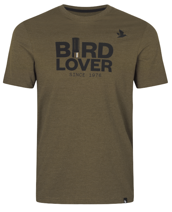 Vogel-Liebhaber T-Shirt Dark Olive Melange - Seeland