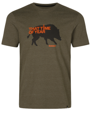 That Time T-Shirt Pine green melange - Seeland