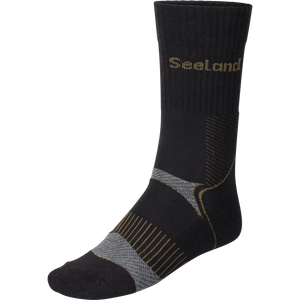 Field Coolmax-Socken - 2er-Pack Schwarz/Dunkelgrau - Seeland