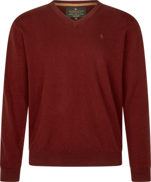 Pine V-Ausschnitt Pullover – Merlot – Seeland