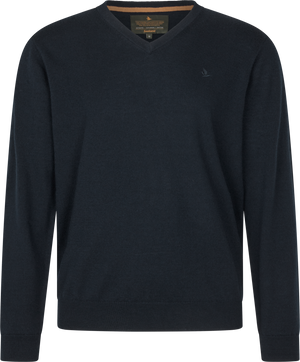 V-Ausschnitt Pullover Dark Sapphire – Seeland