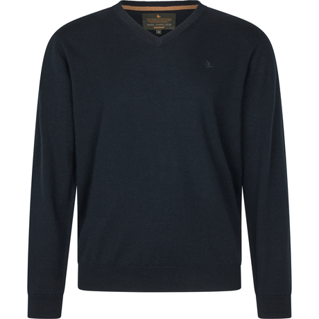 Pine V-Neck Pullover - Dark Sapphire