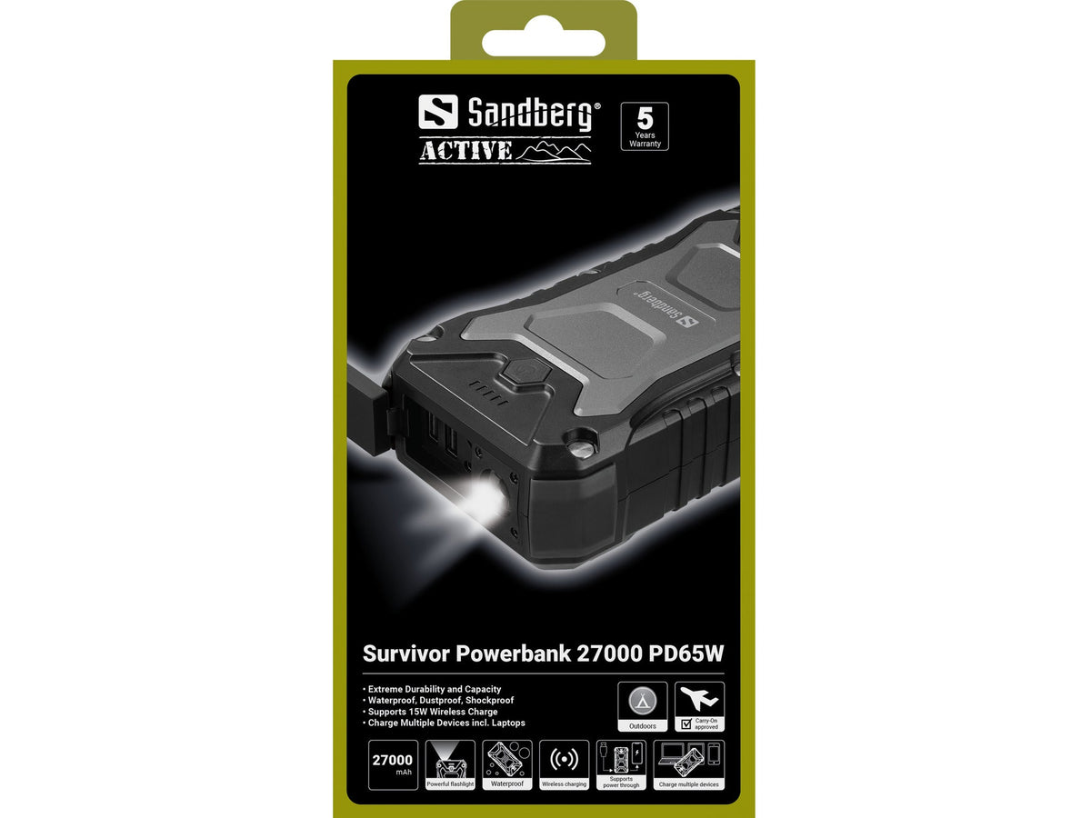 Survivor Powerbank USB-C 27.000 mAh – Sandberg