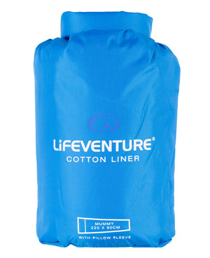 Schlafsack-Inlett aus Baumwolle, Mumienform, Blau – Life Venture