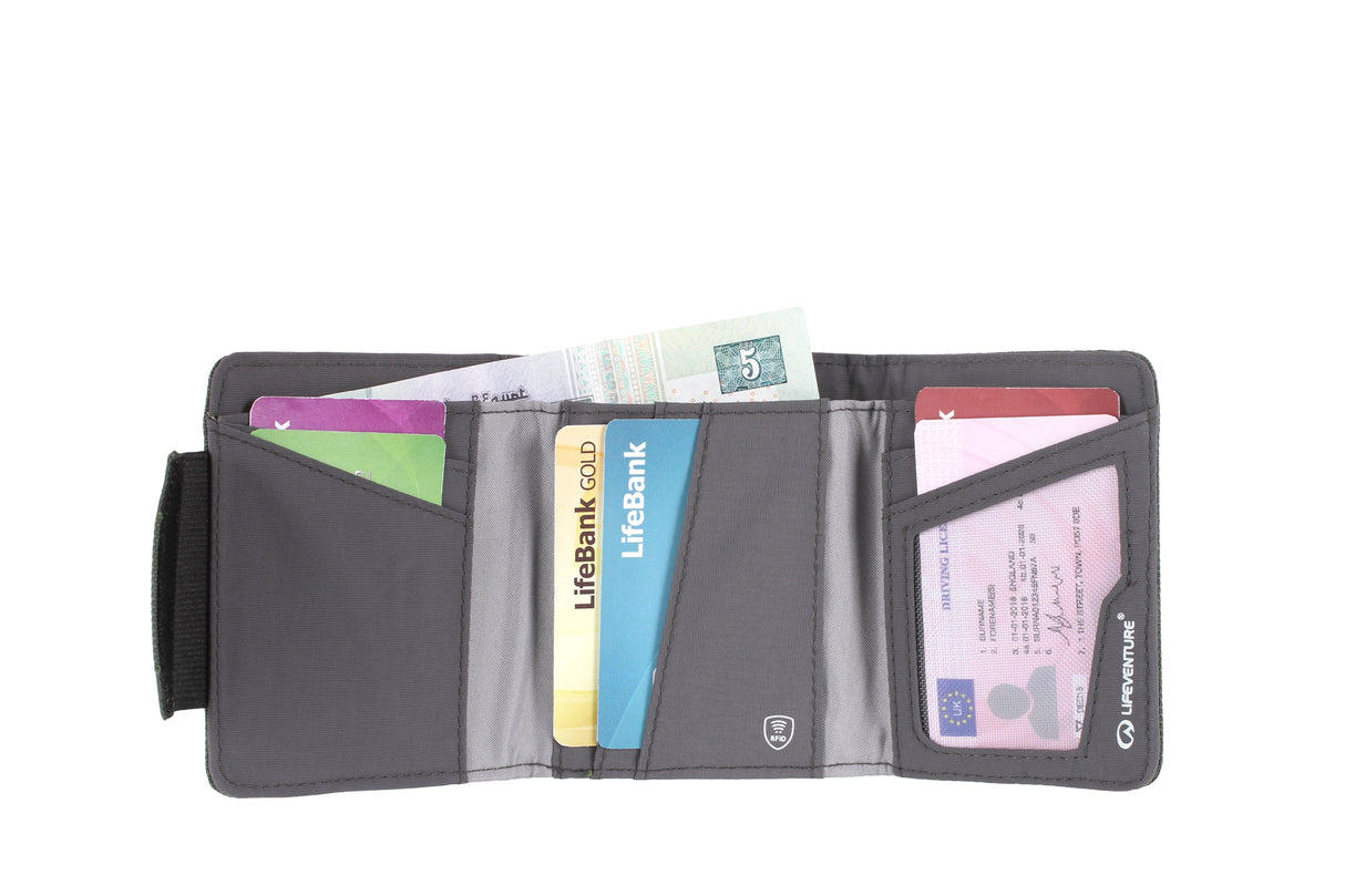 RFID Geldbörse, recycelt, Grau – Life Venture