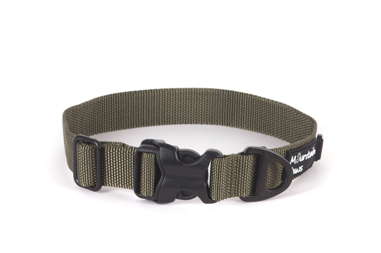Extra robustes Hundehalsband, Klein, Olive Green – Mountain Paws