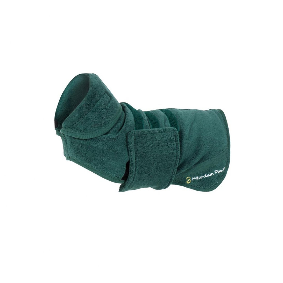 Hundebademantel, Medium, Grün – Mountain Paws
