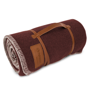 Petromax Wolldecke 150 x 200 cm smoky – Bordeau Red/Chocolate Brown – Petromax