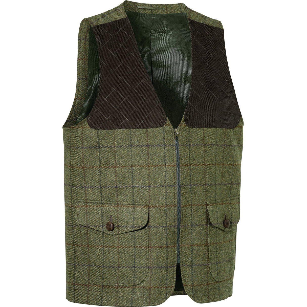1919 Classic M Jagd Weste Tweed Grün - Swedteam