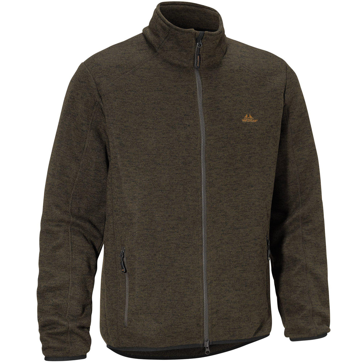 Josh Classic Sweatshirt mit durchgehendem Reißverschluss Braun - Swedteam
