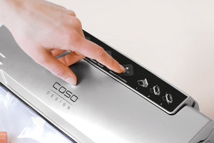 Vakuumierer VC15 Inox 9 L/min, 1 Schweißdraht, -0,7 bar, Stopp-Taste - Caso
