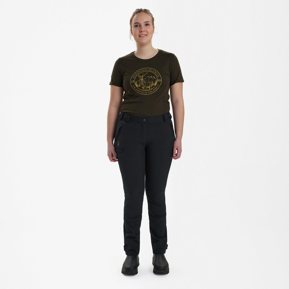 Spodnie Lady Ann Full Stretch - Czarne - Deerhunter