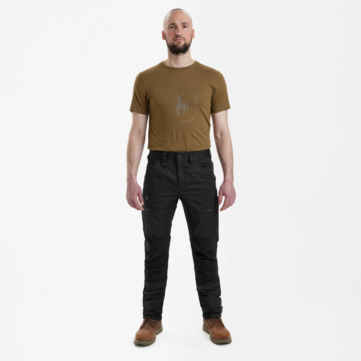 Rogaland Stretchhose mit Kontrast - Kurz - Schwarz - Deerhunter