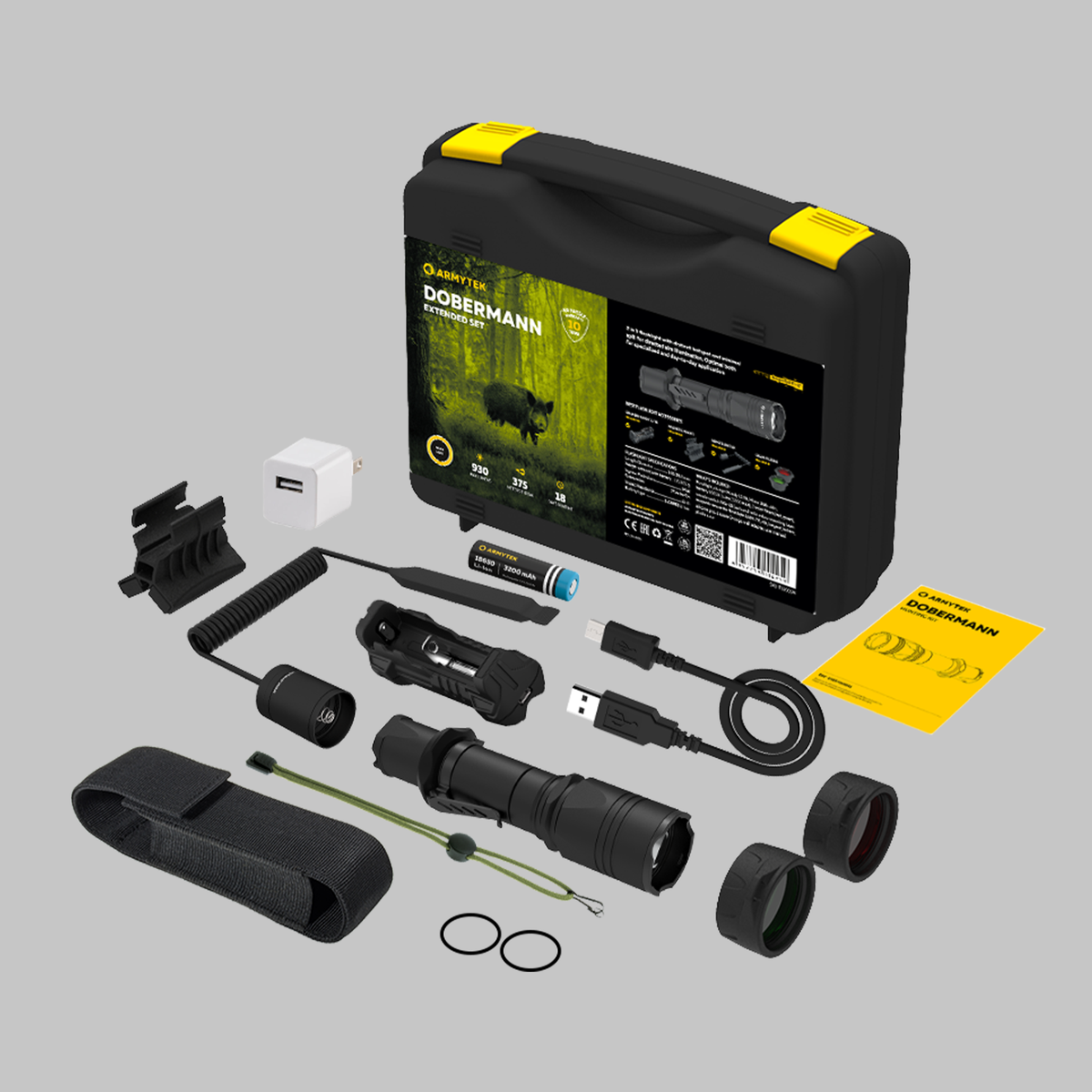 Armytek Dobermann Extended Zestaw 930LM (Ciepły)