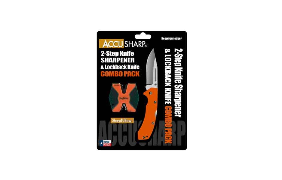 Klappmesser/Schleiferset Orange mit Verriegelung - AccuSharp