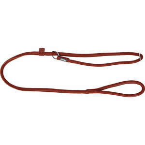 Hundeleine Roma Slip rund Leder – Cognac Braun – Kerbl