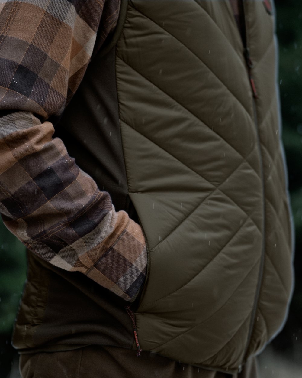 Härkila Heat Insulated kamizelka ocieplana - Willow green/Shadow brown - Härkila