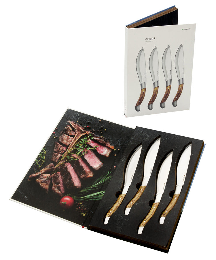 ANGUS Steakmesser Helles Holz - Legnoart