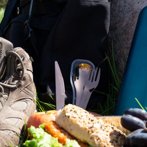 Besteckset To-Go rostfrei - Stahl / Bronze mit Aufbewahrungsbox - Lurch