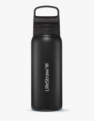 Go 2.0 Butelka Filtrująca ze Stali Nierdzewnej Czarna / 700 ML - LifeStraw